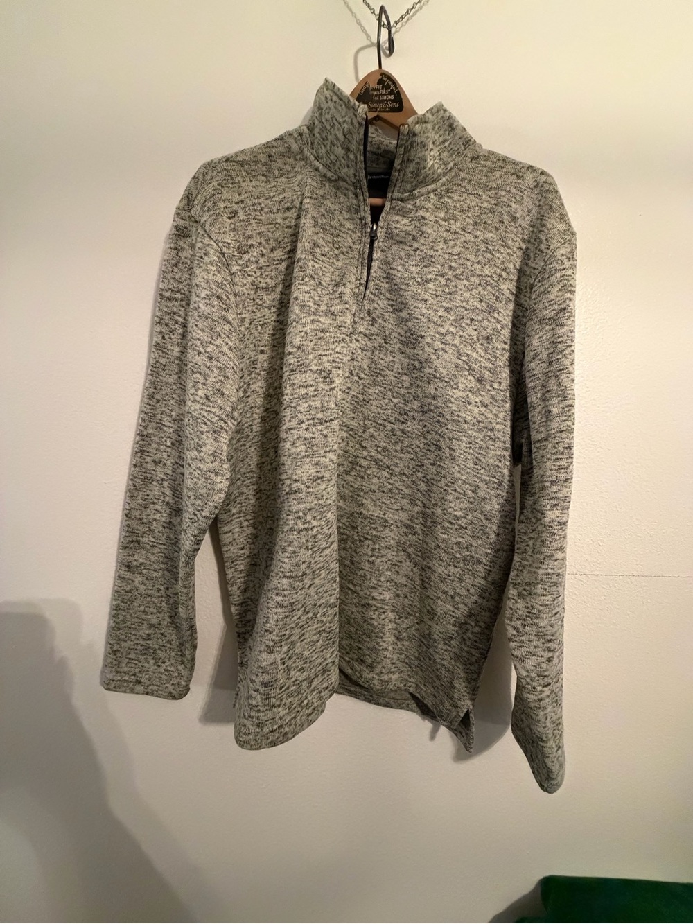 Beverly Hills Polo Club Men's Heathered Gray Half-Zip Pullover